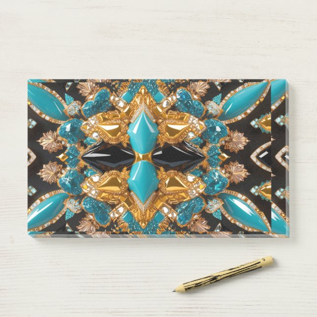 Bloco De Notas Notas com cores das Bahamas (Na mesa)