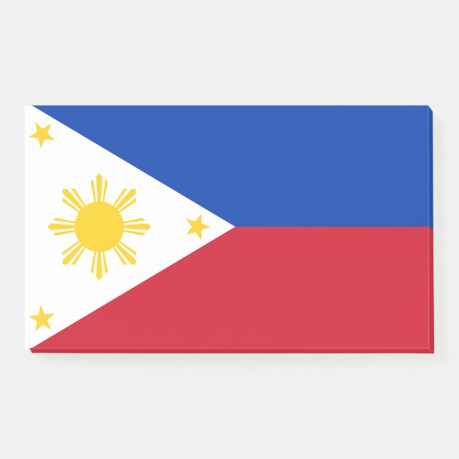Bloco De Notas Notas com pavilhão das Filipinas (Frente)