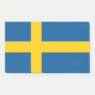 Bloco De Notas Notas com pavilhão de Suecia