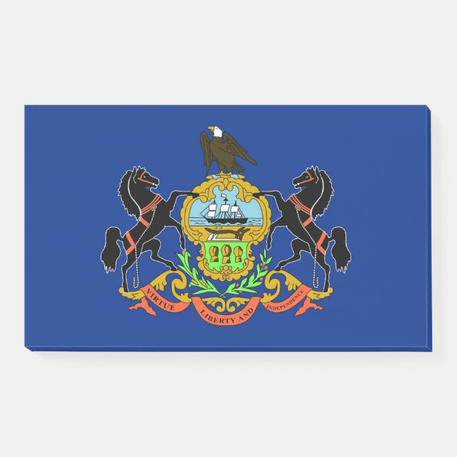 Bloco De Notas Notas com pavilhão do Estado da Pensilvânia, EUA (Frente)