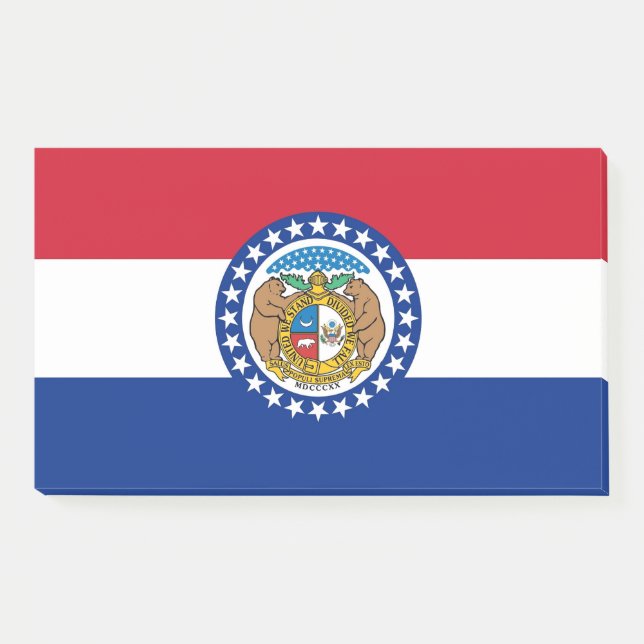 Bloco De Notas Notas com pavilhão do Missouri, EUA (Frente)