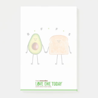 Bloco De Notas Notas da Avocado Toast Post-It® de 4" x 6" em Post