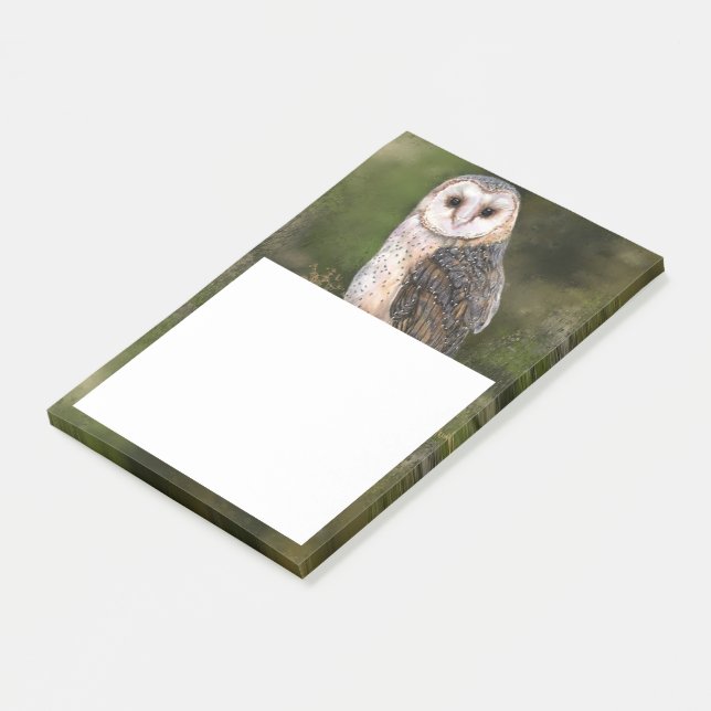 Bloco De Notas Notas da Barn Owl Post-it® (Inclinado)