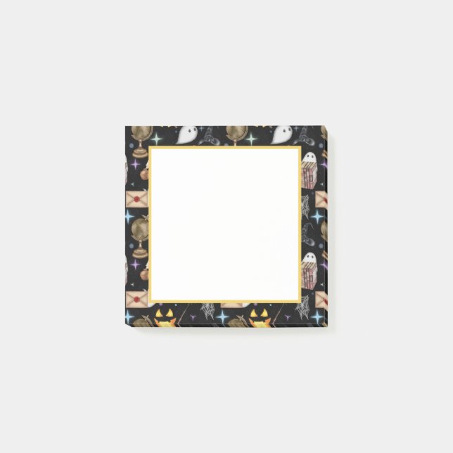 Bloco De Notas Notas da Biblioteca do Halloween (Frente)