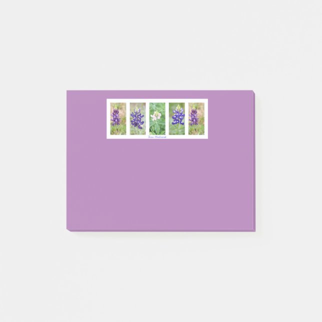 Bloco De Notas Notas da colagem do Bluebonnet de Texas (Frente)