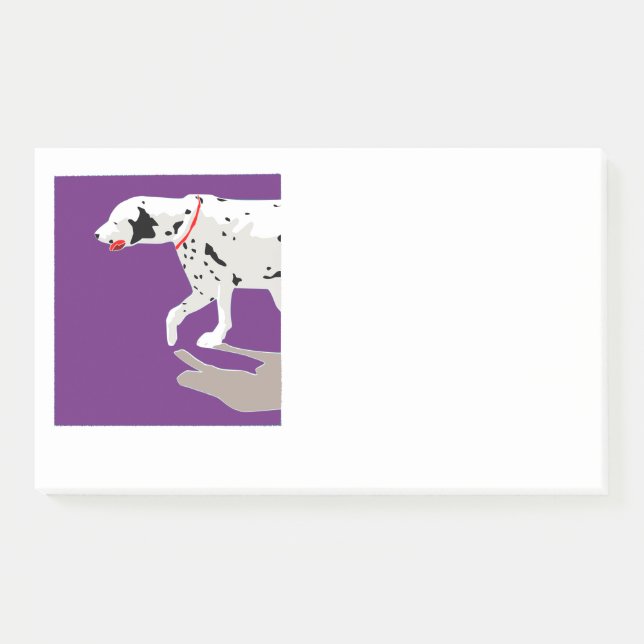 Bloco De Notas Notas da Dalmatian art Post-It®, 10" x 6" (Frente)