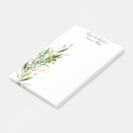 Bloco De Notas Notas da Fileira de Oliva de Cores Aquáticas Pós-T