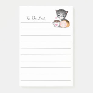 Bloco De Notas Notas da Lista de Tarefas Pendentes do Gato de Gat