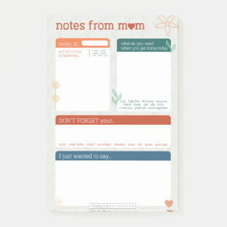 Bloco De Notas Notas da Mamãe Post It Notes