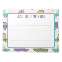 Notas da mitzvah personalizadas