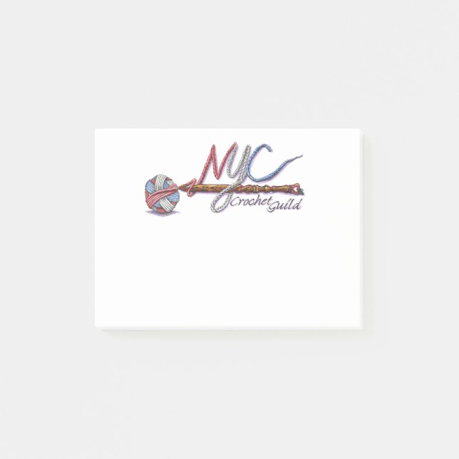 Bloco De Notas Notas da NYC Crochet Guild (Frente)