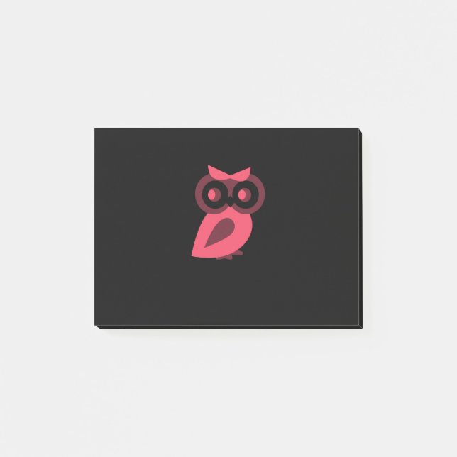 Bloco De Notas Notas da Pink Owl Post-it® (Frente)