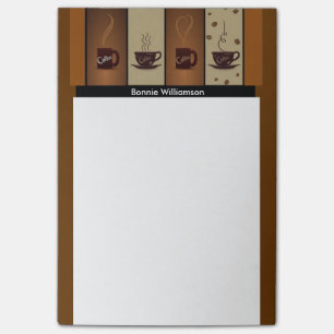 Bloco De Notas Notas da Pós-lançamento do Café