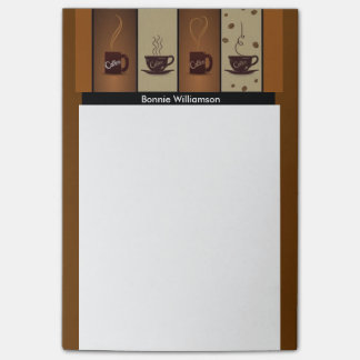 Bloco De Notas Notas da Pós-lançamento do Café