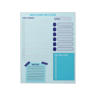 Bloco De Notas Notas da Programação do Planejador Diário e Listas