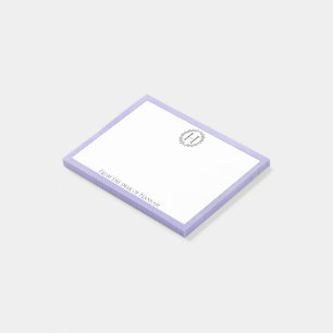 Bloco De Notas Notas da Rua Monograma Roxo