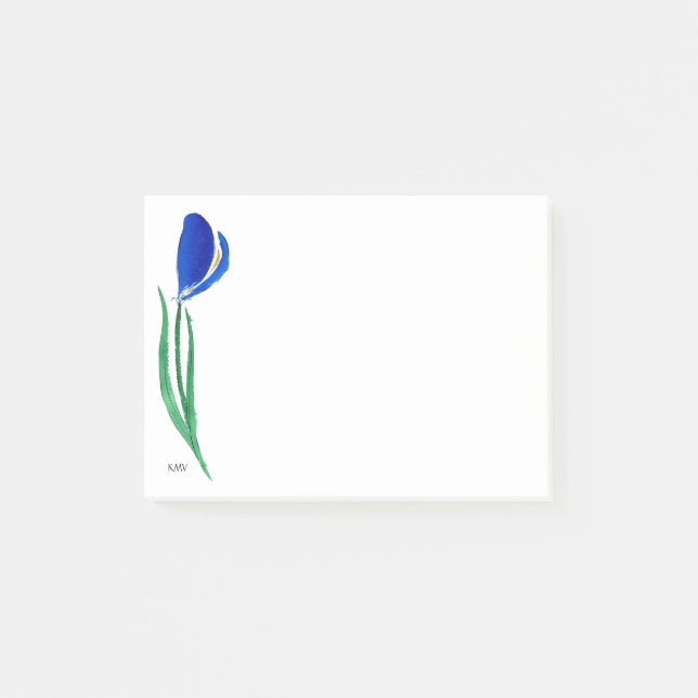 Bloco De Notas Notas da tulipa azul (Frente)