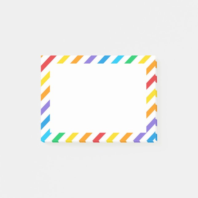 Bloco De Notas Notas das faixas do arco-íris (Frente)