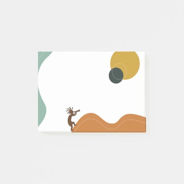 Bloco De Notas Notas de abstrato Kokopelli (Frente)