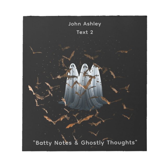 Bloco de notas "Notas de Bateria e Pensamentos Fan (Frente)