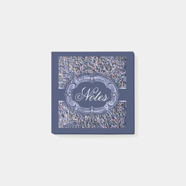 Bloco De Notas Notas de Buds de Lavanda Elegante (Frente)