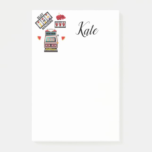 Bloco De Notas Notas de Cassino Post-it (Frente)