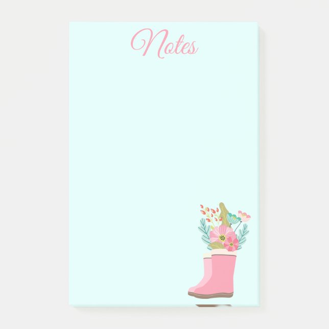 Bloco De Notas Notas de Chuva e Flores (Frente)