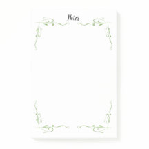 Notas de Contorno da Vinha Verde Simples