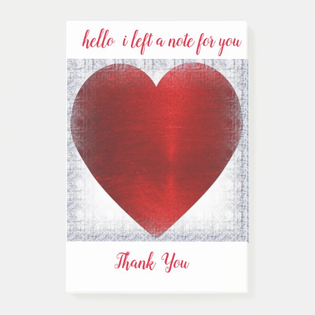 BLOCO DE NOTAS NOTAS DE CORAÇÃO (Frente)