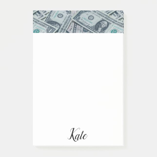 Bloco De Notas Notas de Dinheiro Post-it (Frente)