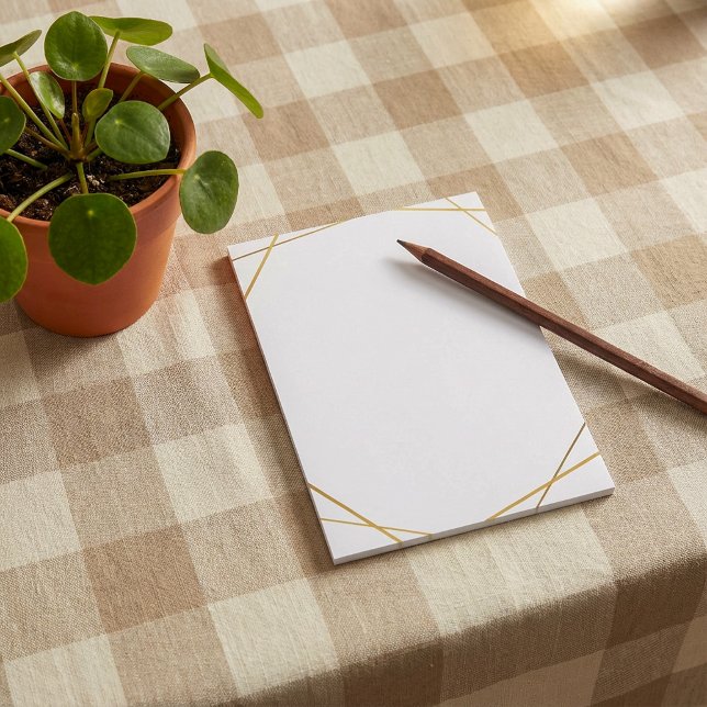 Bloco De Notas Notas de efeito geométrico Dourado do ouro (Criador carregado)