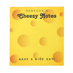 Bloco De Notas Notas de escrevendo personalizadas de queijo branc