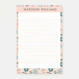 Bloco De Notas Notas de flores