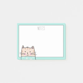 Bloco De Notas Notas de Gato Floral Personalizadas