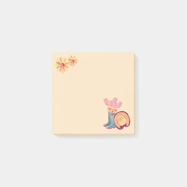 Bloco De Notas Notas de Jardinagem Floral (Frente)