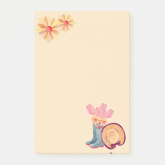 Bloco De Notas Notas de Jardinagem Floral (Frente)