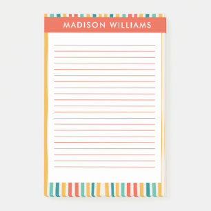 Bloco De Notas Notas de Linhas Coloridas