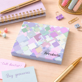 Bloco De Notas Notas de mesa Pastel Geométricas Estética Moderna