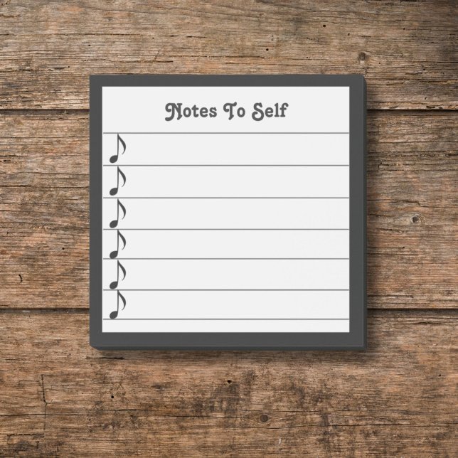 Bloco De Notas Notas de Música para Autopreto branco Vinheta (Criador carregado)