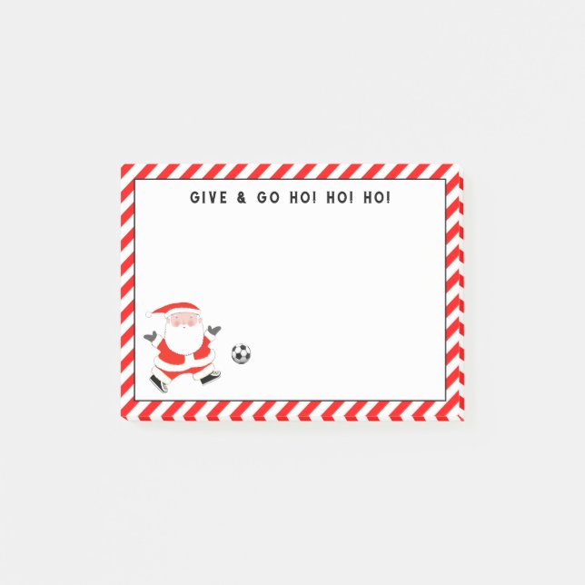 Bloco De Notas Notas de Natal de Futebol (Frente)