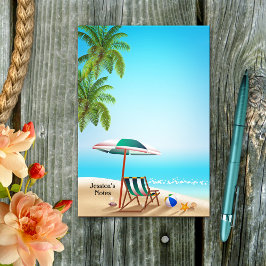 Bloco De Notas Notas de Natal de Praia Tropical