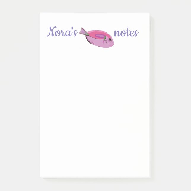 Bloco De Notas Notas de nome de peixe tropical (Frente)