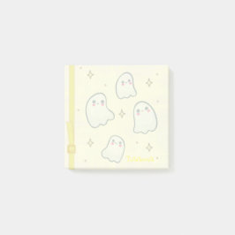 Bloco De Notas Notas de Nome Girly Ghost Amarelo de Aquarela