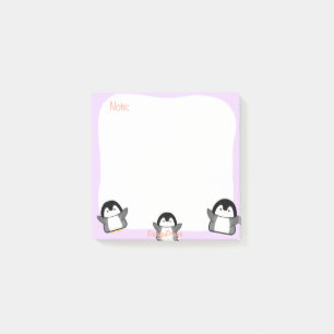 Bloco De Notas Notas de Penguin-Sticky Bonito