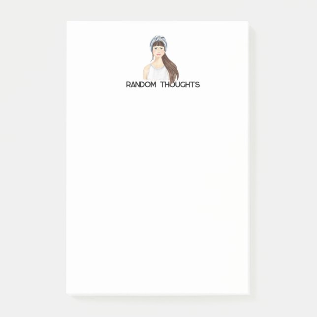 Bloco De Notas Notas de Pensamentos Aleatórios (Frente)