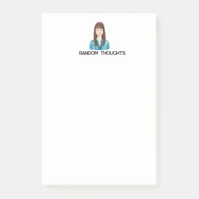 Bloco De Notas Notas de Pensamentos Aleatórios (Frente)