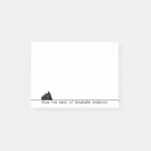 Bloco De Notas Notas de Personalização de Gato Preto Cinto