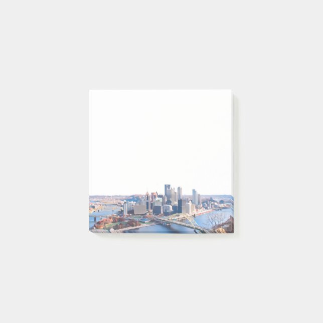 Bloco De Notas Notas de Pittsburgh Skyline (Frente)
