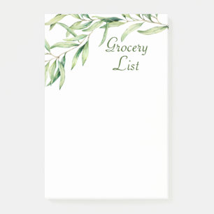 Bloco De Notas Notas de Pós-Ti® de Folhagem de Azeitona de Aquare