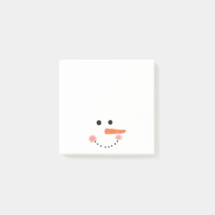 Bloco De Notas Notas de post-it bonitos da cara do boneco de neve